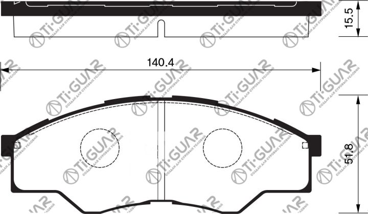 Тормозные колодки TG-1801/PN1801* Ti·GUAR Тормозные колодки TG-1801/PN1801* Ti·GUAR