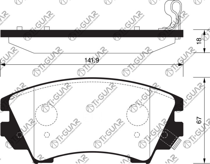 Тормозные колодки TG-1782/PN0839* Ti·GUAR Тормозные колодки TG-1782/PN0839* Ti·GUAR