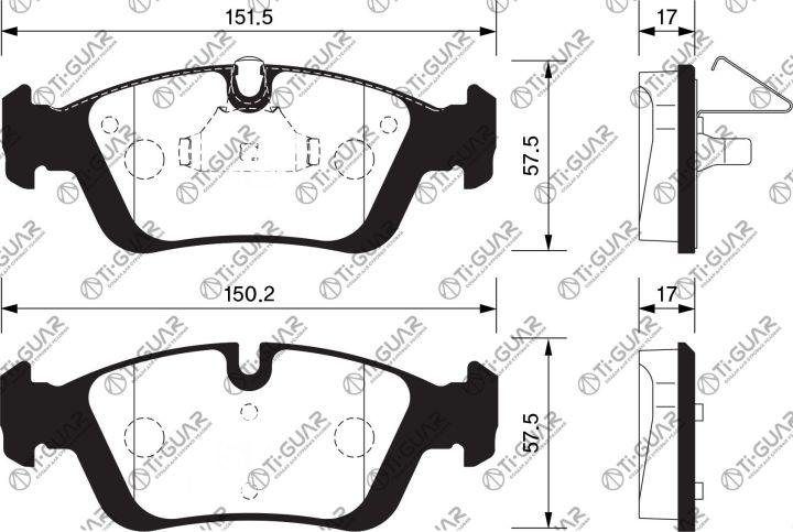 Тормозные колодки TG-1100/PN0010* Ti·GUAR Тормозные колодки TG-1100/PN0010* Ti·GUAR