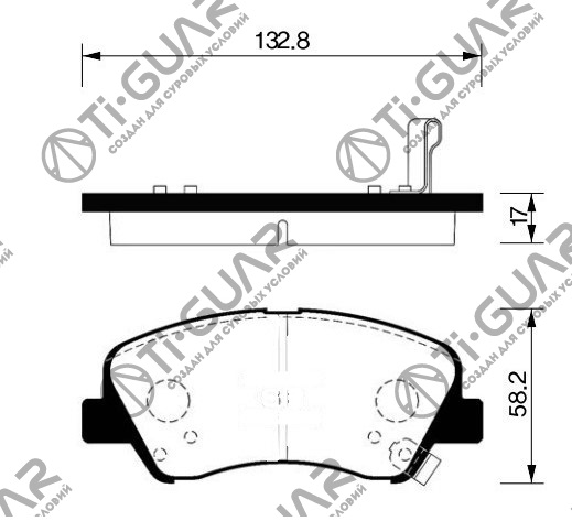 Тормозные колодки TG-0537/PN0537* Ti·GUAR Тормозные колодки TG-0537/PN0537* Ti·GUAR